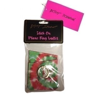 Betsey Johnson Stick-on Phone Ring Wallet- Tie-Dye